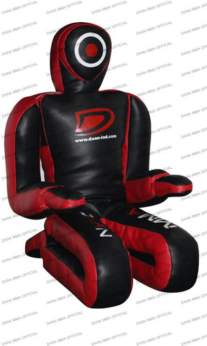 DAAN MMA Grappling Dummy Veg Leather Grappling Submission Dummy Wrestling Punching Throwing Boxing Sitting Dummy UFC for Submission Drills UNFILLED. - DAANMMAUSA