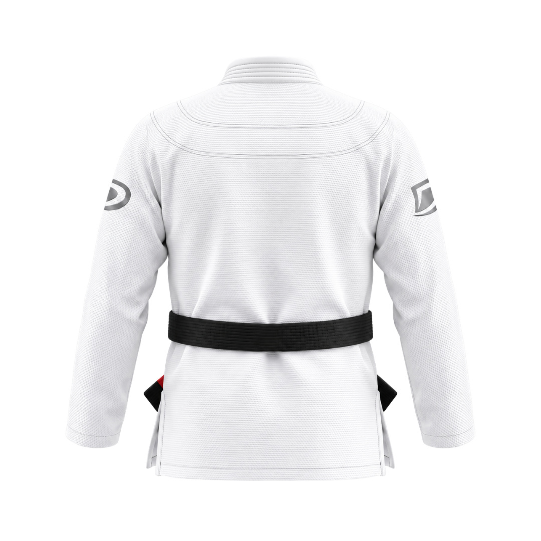 White BJJ gi pants in 290 GSM cotton ripstop with reinforced knees