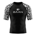 DAAN Apex Fusion BJJ rash guard, black, short sleeve, men's , front view