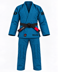 DAAN ocean blue Ultralight BJJ gi for men, 300 GSM pearl weave jacket, view 4