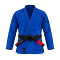 Royal blue DAAN Cobalt Elite BJJ gi jacket, front view