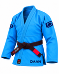 DAAN sky blue Ultralight BJJ gi for men, 300 GSM pearl weave jacket, view 2