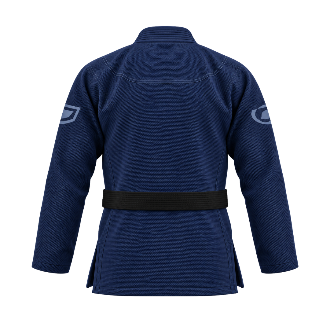 Navy BJJ gi pants in cotton ripstop with reinforced knees