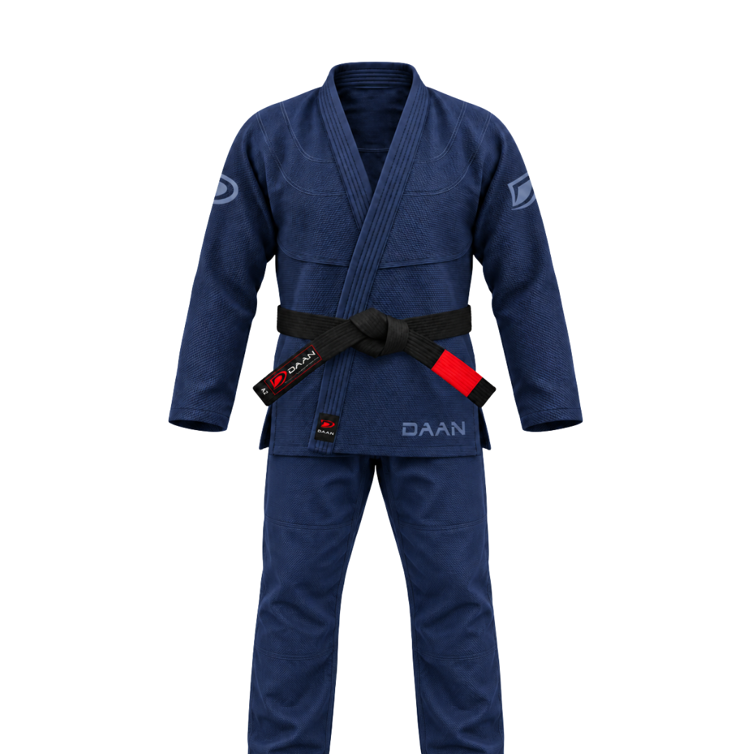 Navy blue Brazilian jiu jitsu gi, jacket and pants set