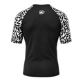 DAAN Apex Fusion BJJ rash guard, black, short sleeve, men's , back view