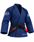 DAAN navy blue Ultralight BJJ gi for men, 300 GSM pearl weave jacket, view 2