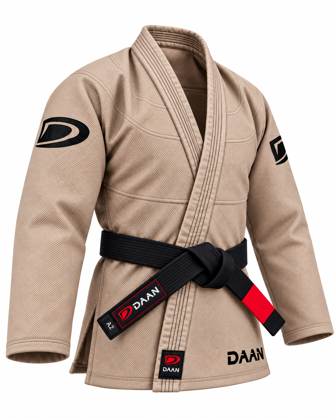 DAAN tan Ultralight BJJ gi for men, 300 GSM pearl weave jacket, view 2