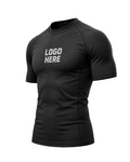 DAAN  custom BJJ rash guard, black, short sleeve , men's