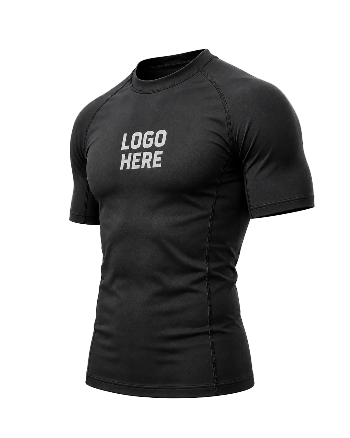 DAAN  custom BJJ rash guard, black, short sleeve , men's