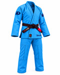 DAAN sky blue Ultralight BJJ gi for men, 300 GSM pearl weave jacket, view 4