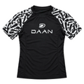 DAAN Apex Fusion BJJ rash guard, black, short sleeve, men's , front view