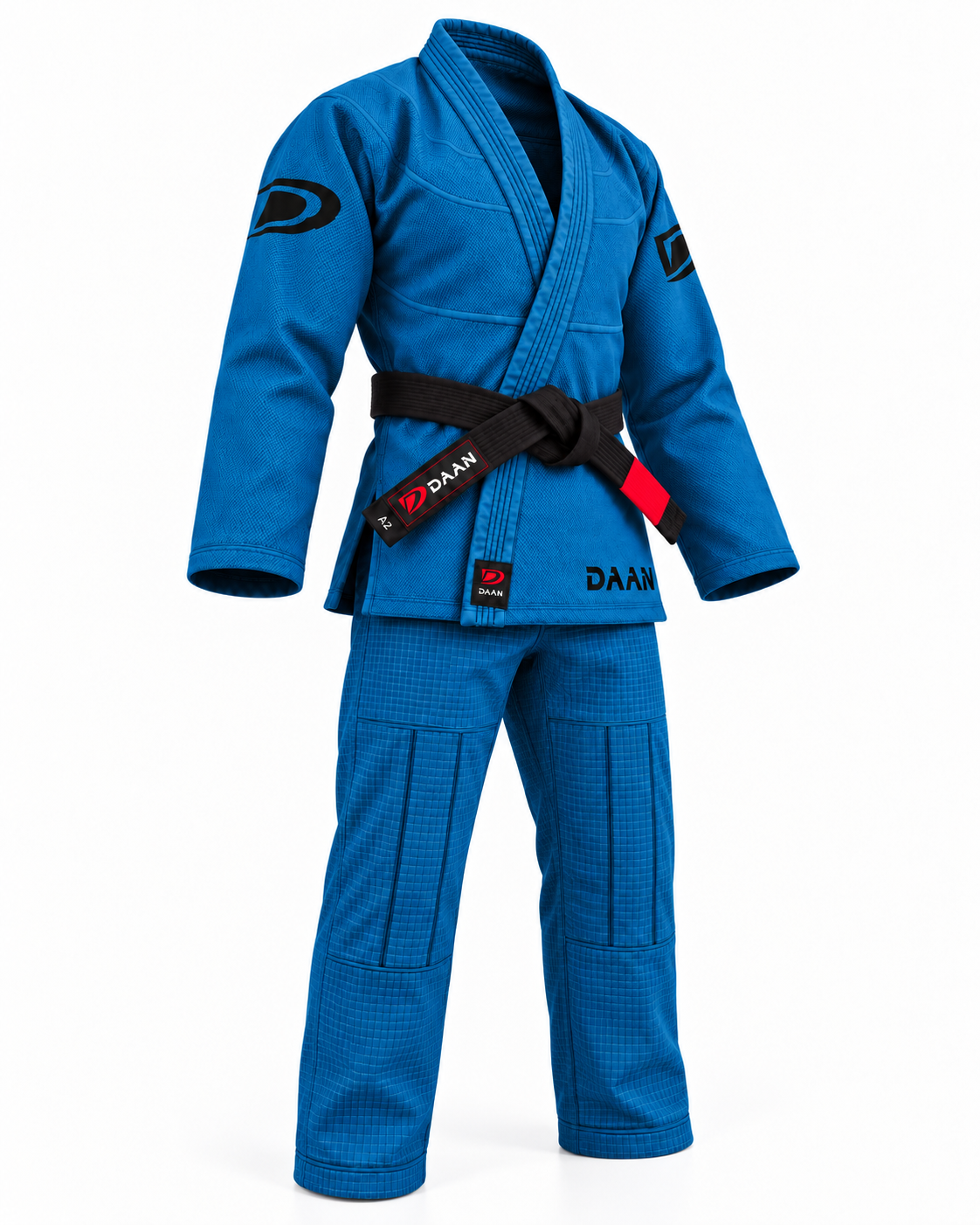 DAAN ocean blue Ultralight BJJ gi for men, 300 GSM pearl weave jacket, view 5