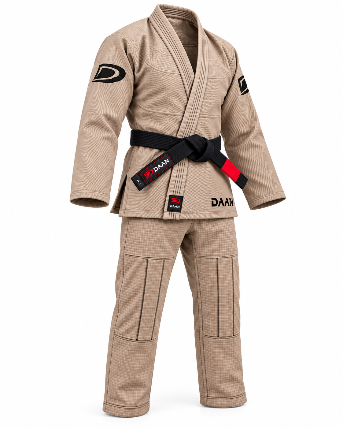 DAAN tan Ultralight BJJ gi for men, 300 GSM pearl weave jacket, view 5