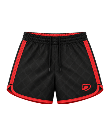 DAAN Obsidian Ember Women’s Grappling Shorts Red