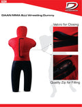 Daan Mma Grappling Dummy for Kids BJJ Wrestling Dummy Punching Bag MMA Brazilian Jiu Jitsu Children Judo Youth Throwing Boxing Dummy Dummies UNFILLED - DAANMMAUSA