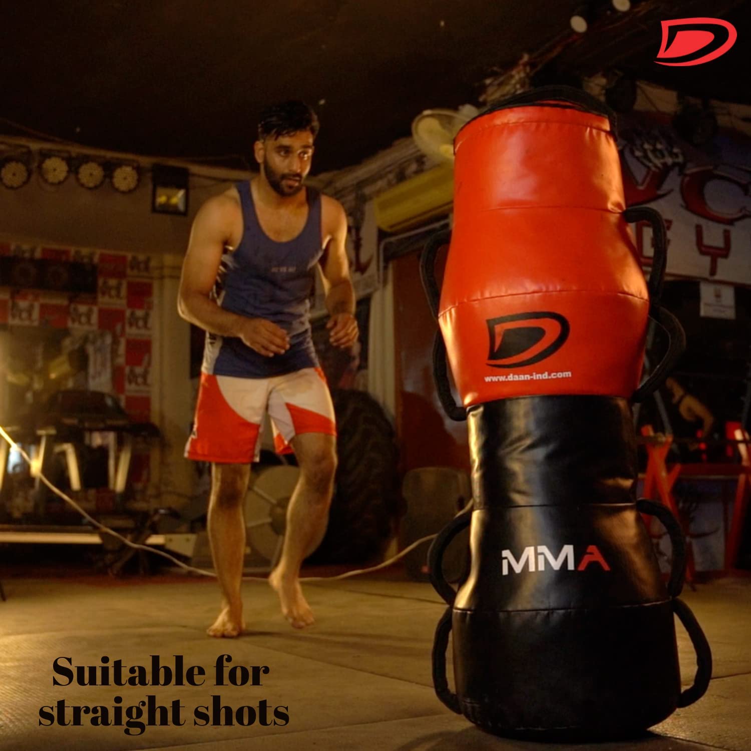 DAAN MMA Grappling Dummy with Handles, MMA Floor Punching Bag , Ground and Pound Training Throwing Striving BJJ MMA Punching Dummy Strong Vinyl Material for Pro Training 120cm UNFILLED - DAANMMAUSA