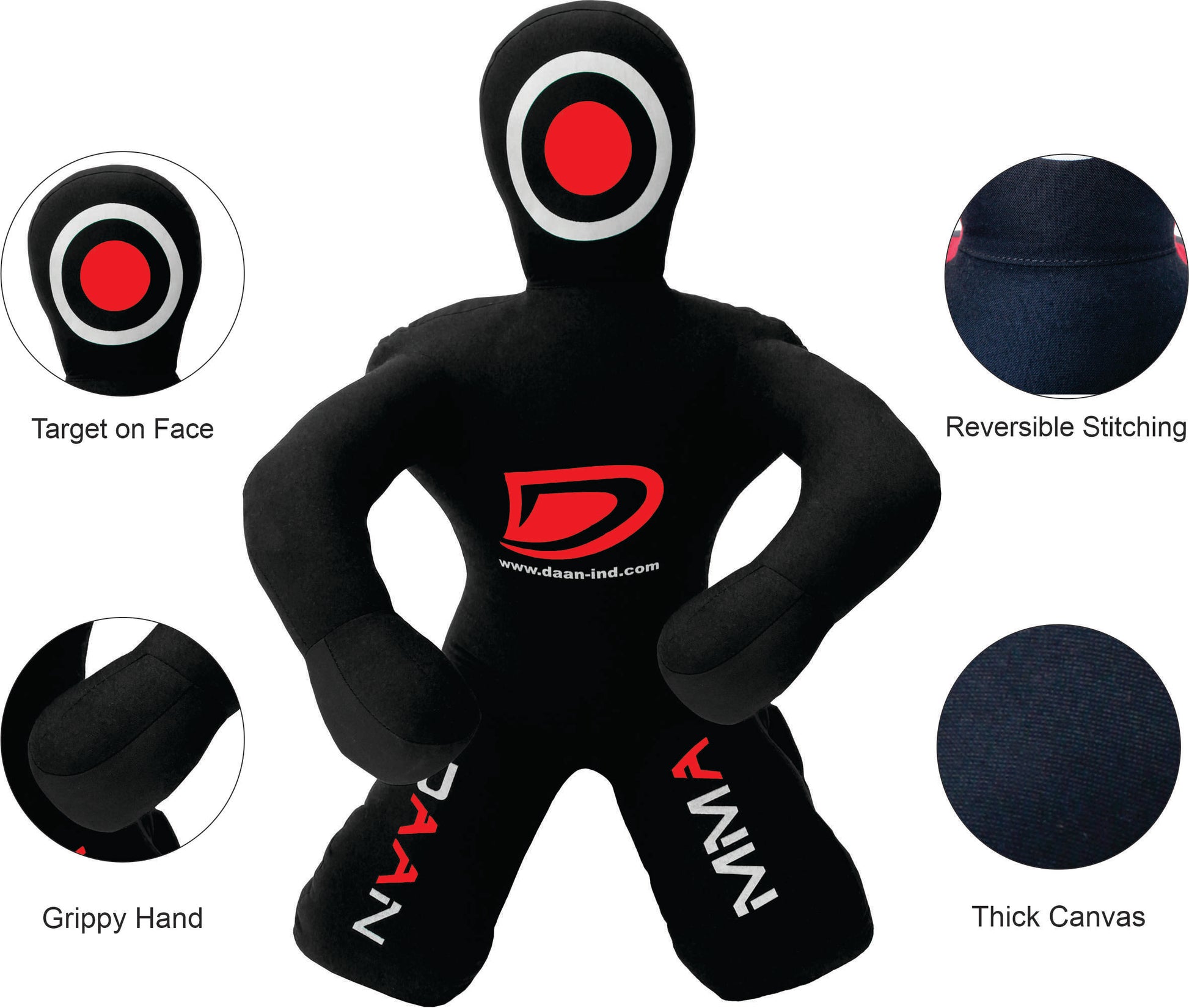 Daan Mma Grappling Dummy Judo Punching Bag Dummy BJJ Sitting Position Brazilian JIU Jitsu Submission Self Defense Wrestling Canvas Dummy UNFILLED - DAANMMAUSA