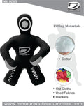 Daan Mma Grappling Dummy Judo Punching Bag Dummy BJJ Sitting Position Brazilian JIU Jitsu Submission Self Defense Wrestling Canvas Dummy UNFILLED - DAANMMAUSA